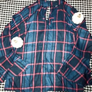 Francesca’s dressy flannel top